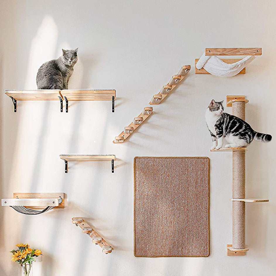 ARBRE À CHAT MURAL-TRIO DE OUF