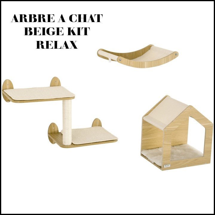 ARBRE A CHAT BEIGE - KIT RELAX - Passion Murale