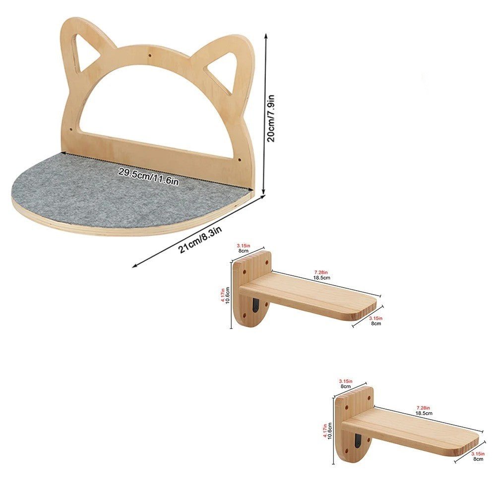dimensions arbre Ă chat bois naturel perchoirs muraux