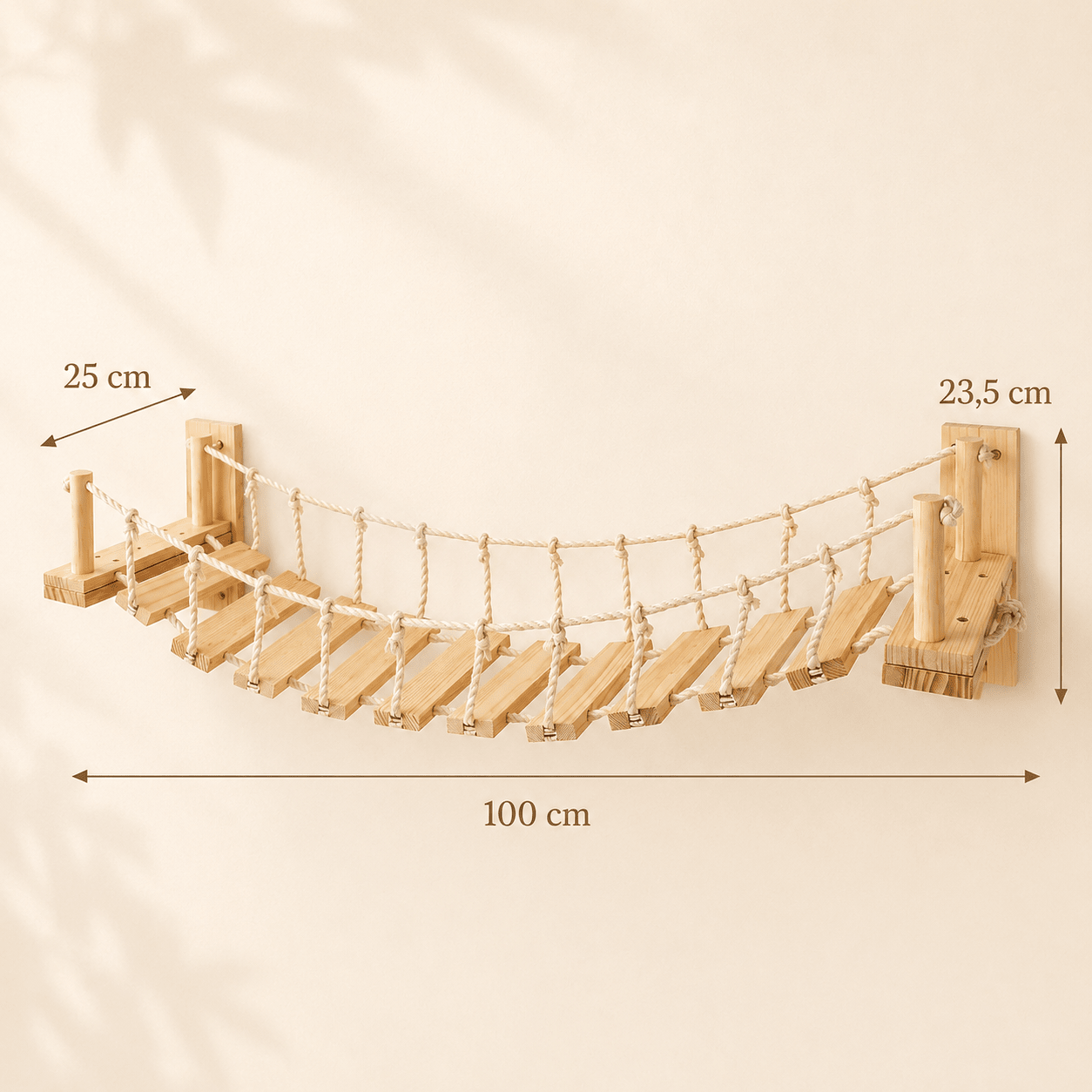 mesures de l'arbre à chat design Pont Suspendu
