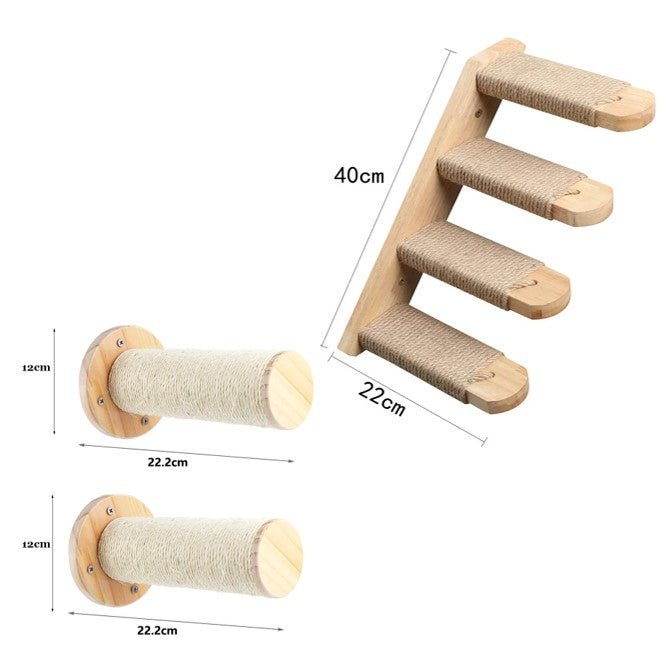 arbre a chat mural dimensions escalier chat