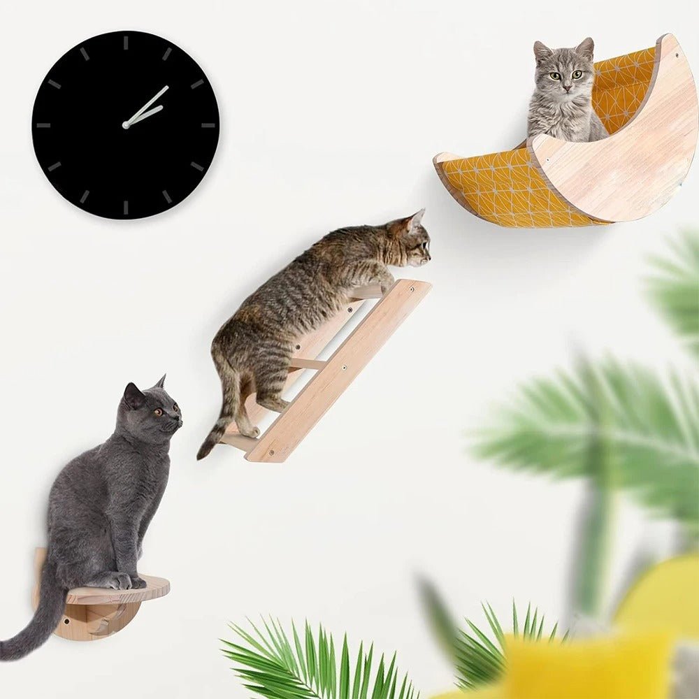ARBRE Ă CHAT MURAL - TRIO DU BONHEUR - Passion Murale
