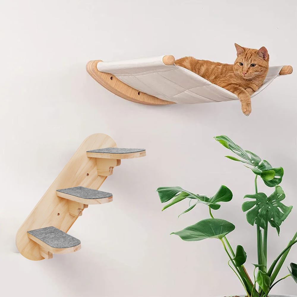 arbre chat mural avec chat dessus Design