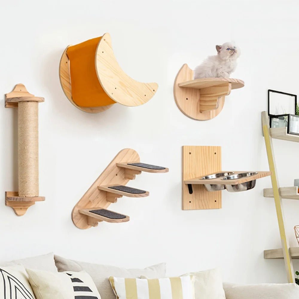 chaton joue dans arbre chat mural Design