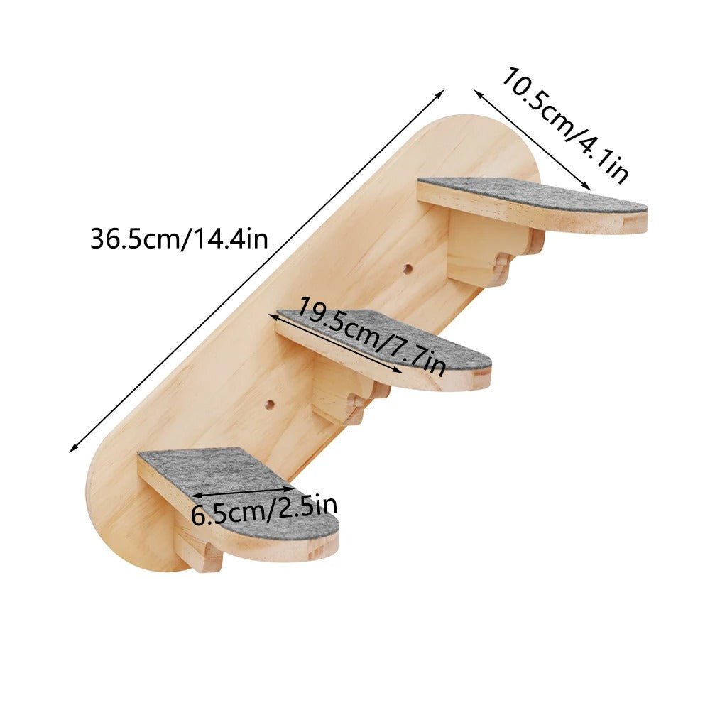 dimensions escalier mural chat bois mesures produit