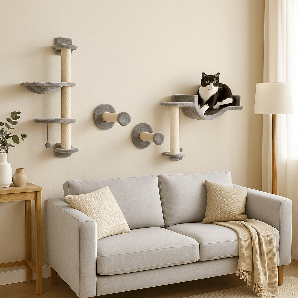 chat relax sur arbre chat mural VertiFélin