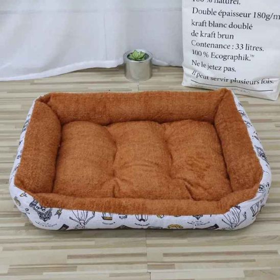 Coussin chat blanc marron Dodo'Ronron