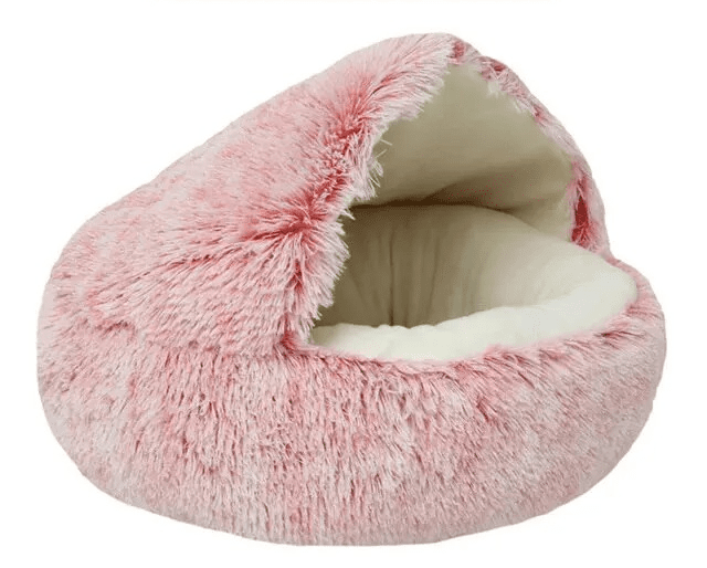 panier coussin pour chat rose doux nid chaleureux
