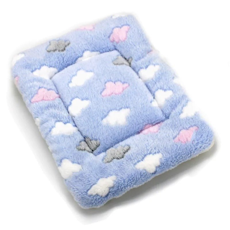 coussin pour chat bleu velours félin