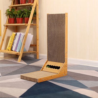 griffoir design chat en carton ondulé integré dans intérieur moderne