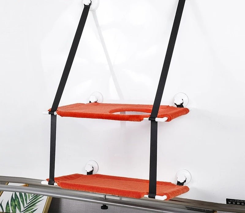 hamac chat mural rouge double