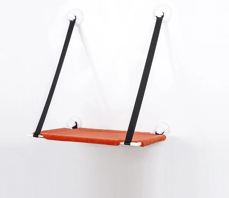 hamac fenetre chat rouge