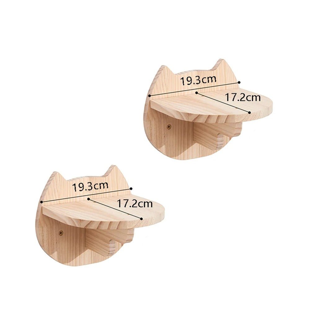 mesures perchoirs mural face chat bois