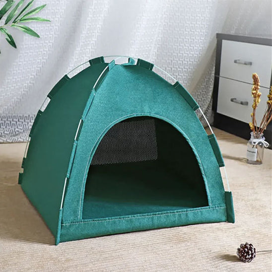 niche à chat verte félitente