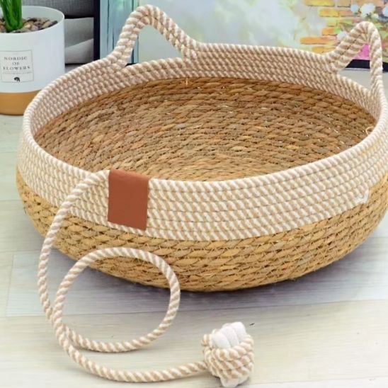 panier chat osier avec balle ChaCha Cosy