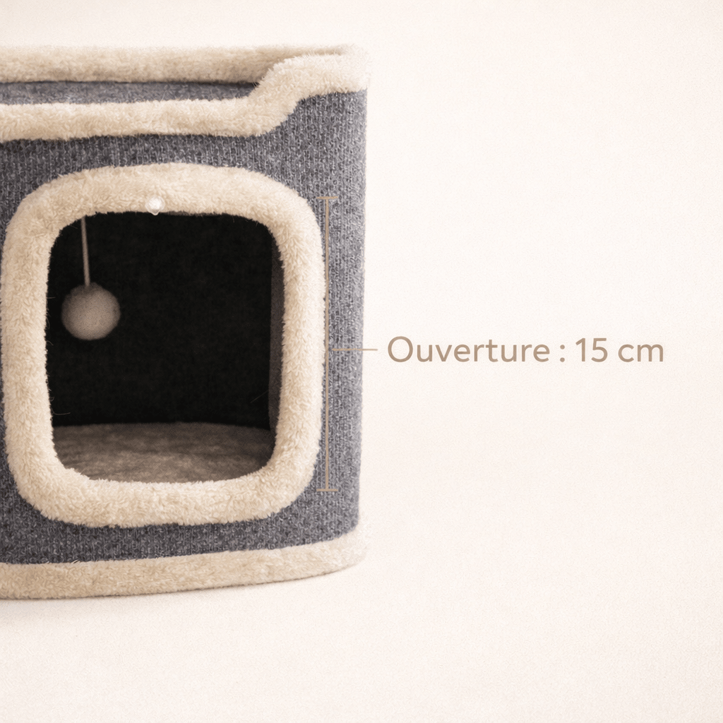 ouverture entrée petit arbre chat 15 cm