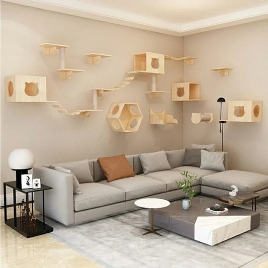 Arbre à chat bois, design et autre pour une top sécurité féline - Passion Murale