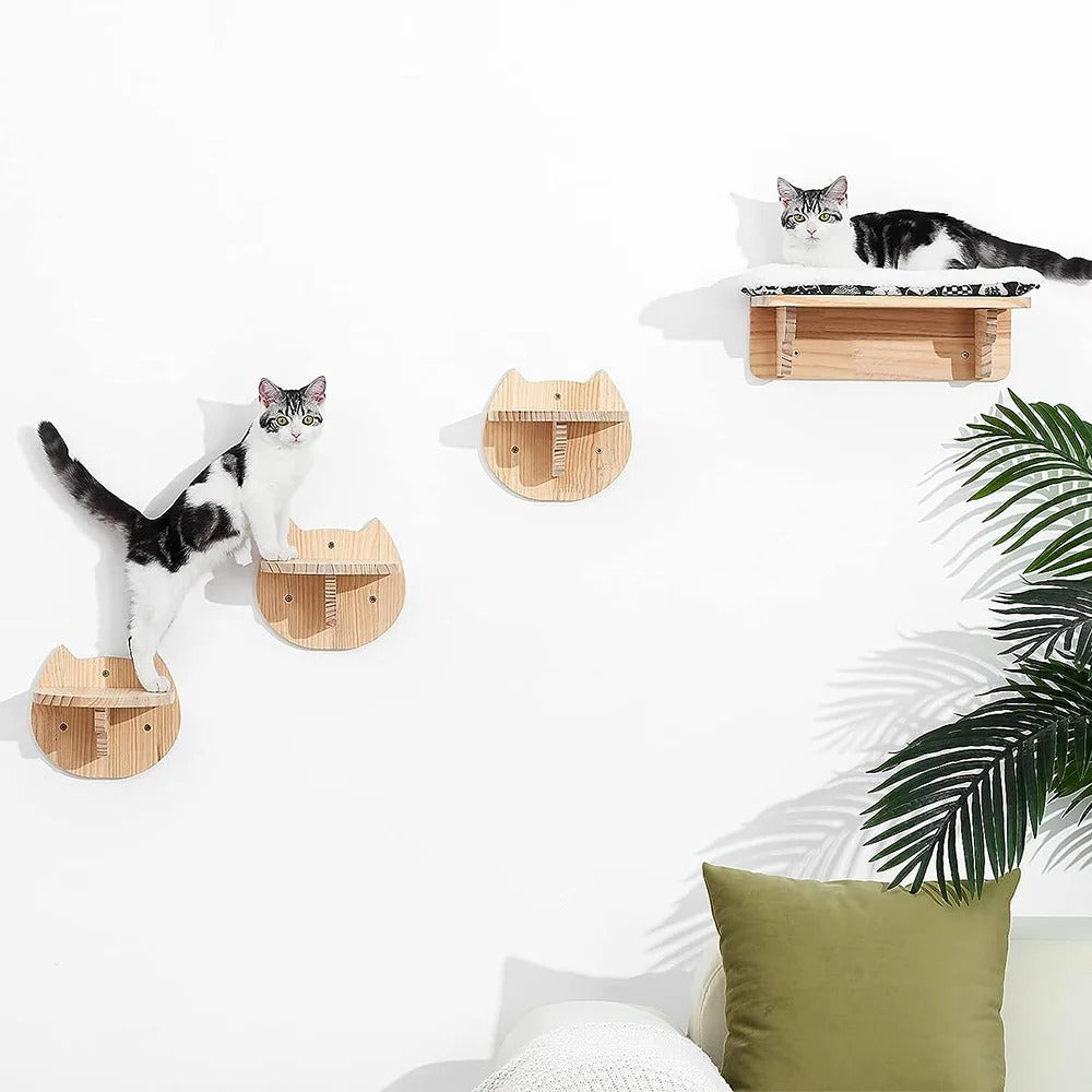 ARBRE À CHAT MURAL-TRIO DE OUF