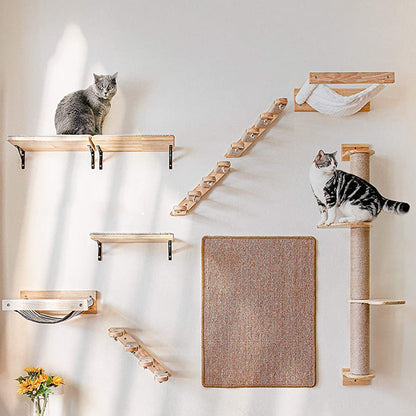 ARBRE À CHAT MURAL-TRIO DE OUF