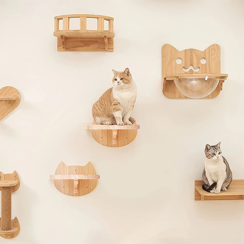 ARBRE À CHAT MURAL-TRIO DE OUF