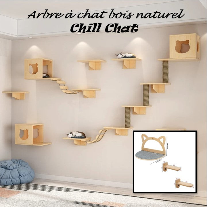 Arbre à chat bois naturel-Chill Chat
