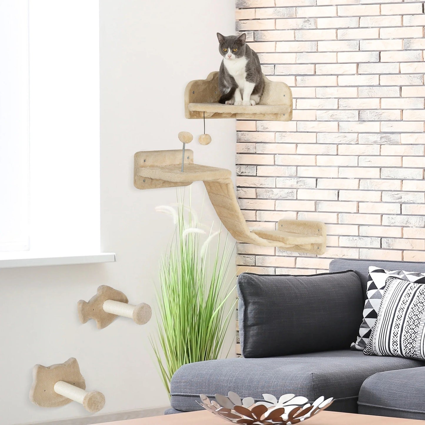 ARBRE A CHAT BEIGE - KIT DU SPORTIF - Passion Murale