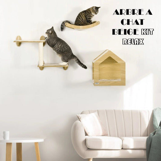 ARBRE A CHAT BEIGE - KIT RELAX - Passion Murale