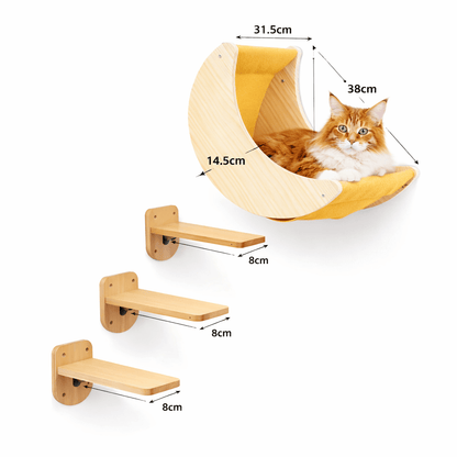 arbre à chat bois dimensions hamac lune perchoirs
