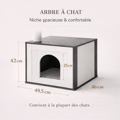 arbre à chat niche spacieuse confortable dimensions