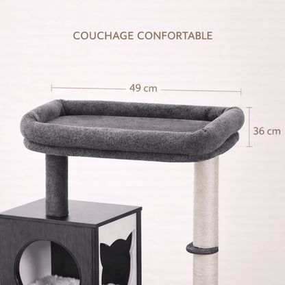 arbre à chat couchage haut confortable