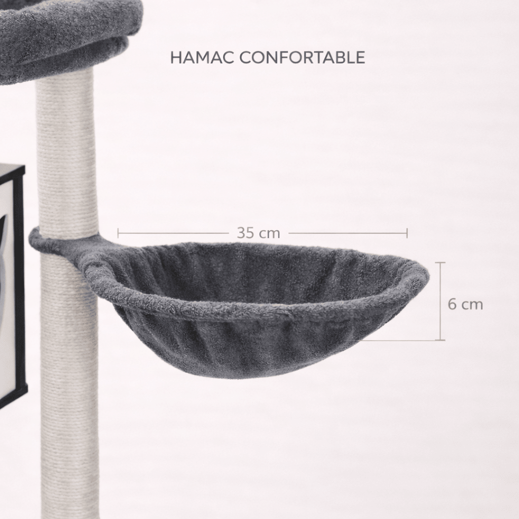 arbre à chat avec hamac confortable chat