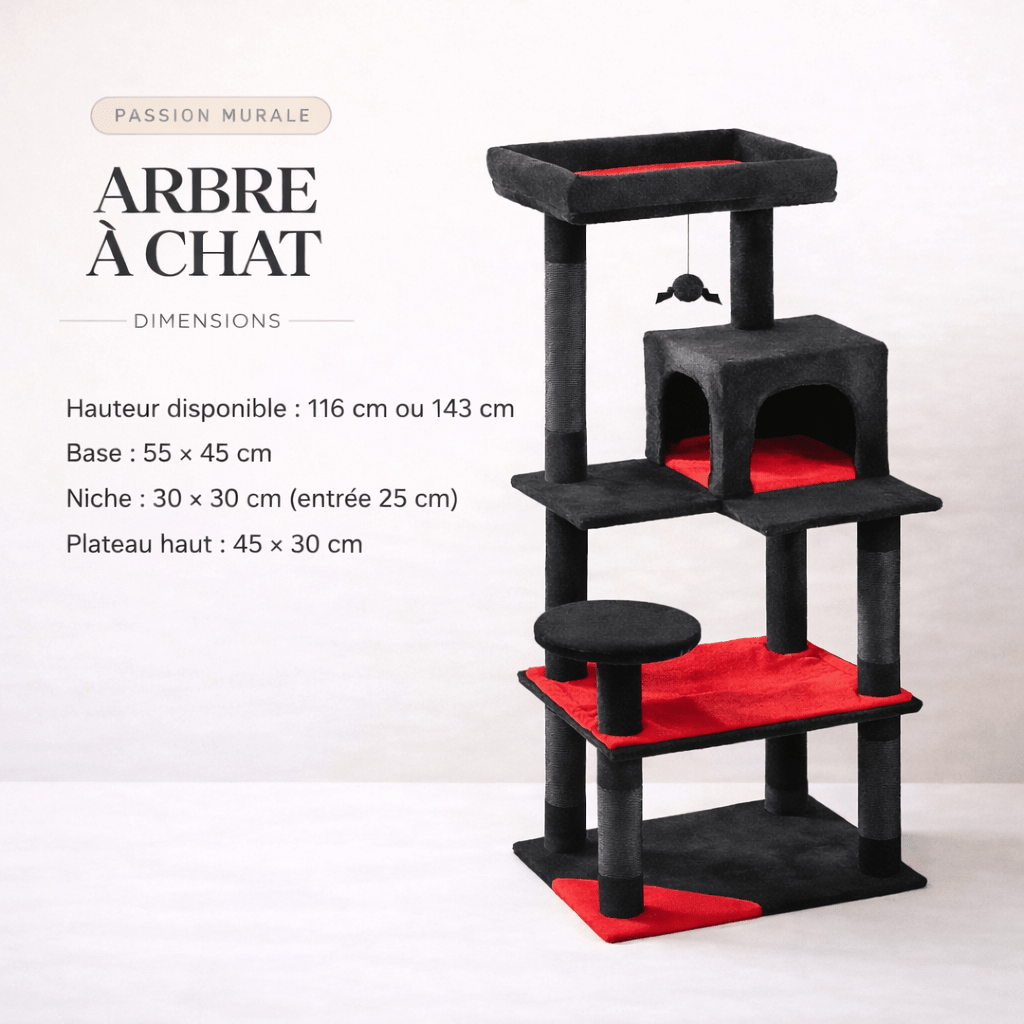 Arbre à chat design – Moderne, stable et multi - niveaux 🐾 - Passion Murale