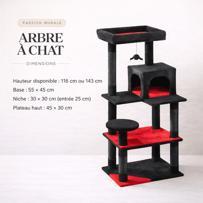 Arbre à chat design – Moderne, stable et multi - niveaux 🐾 - Passion Murale