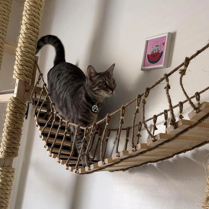 minet promène dans arbre à chat design Pont Suspendu Nordique