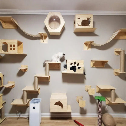 ARBRE À CHAT DESIGN - PONT TOP PLATEFORME - Passion Murale