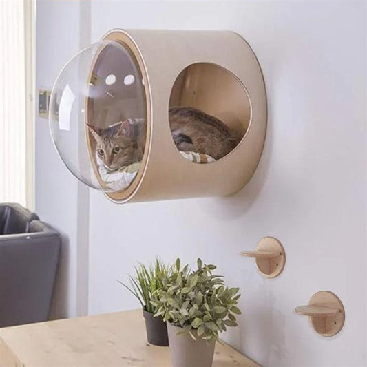 ARBRE À CHAT EN BOIS - KIT SPATIAL - Passion Murale