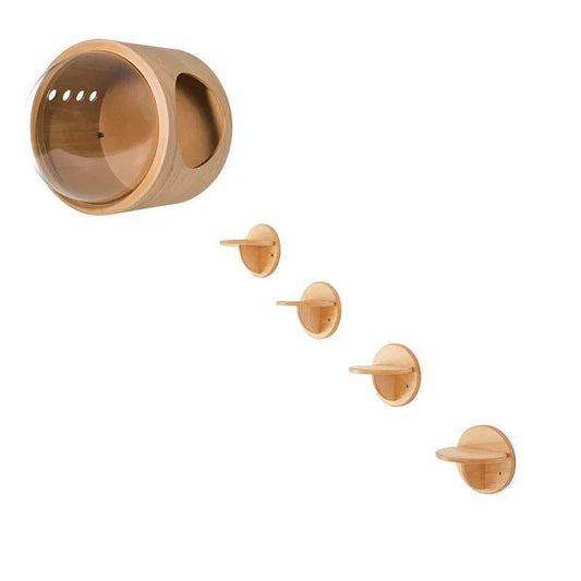ARBRE À CHAT EN BOIS - KIT SPATIAL PLUS - Passion Murale