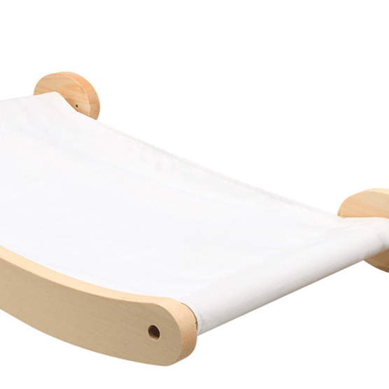 arbre à chat en bois mural hamac chat bois naturel