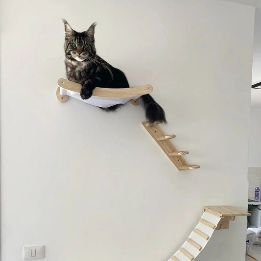 Arbre à Chat en Bois - Murmure Félin - Passion Murale
