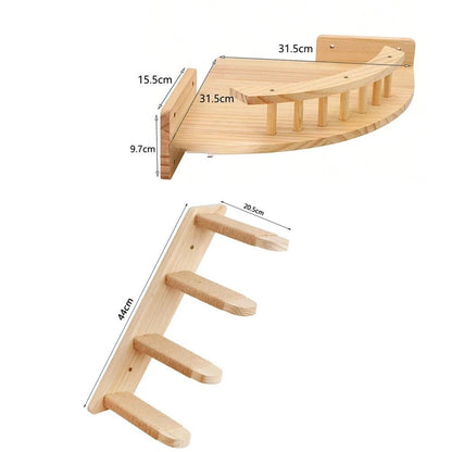 Arbre a chat mural bois - confort félin en hauteur 🐾 - Passion Murale