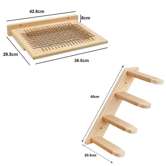 escalier perchoir muaux bois sisal