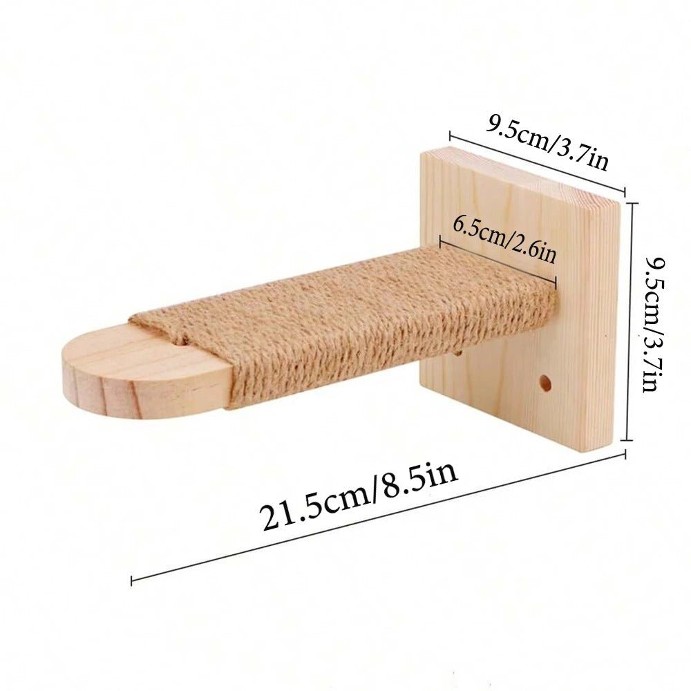 dimensions perchoir chat mural bois 21cm