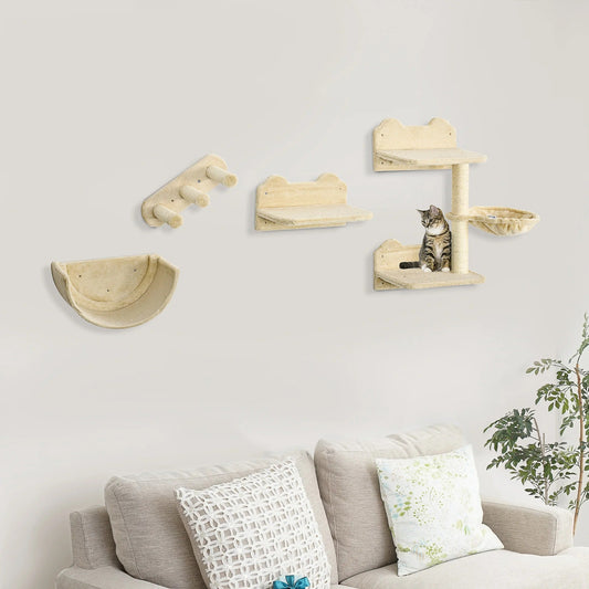 Arbre à chat Mural | Kit Murinacat Beige - Passion Murale