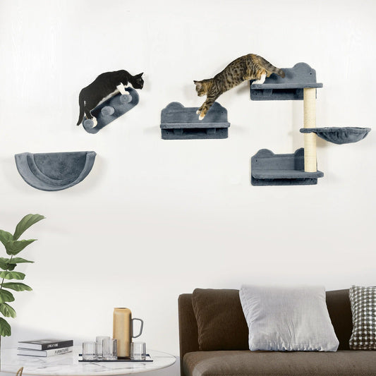 Arbre à chat Mural | Kit Murinacat Gris - Passion Murale