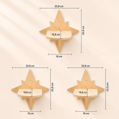 Dimensions des perchoirs muraux en bois pour arbre à chat mural