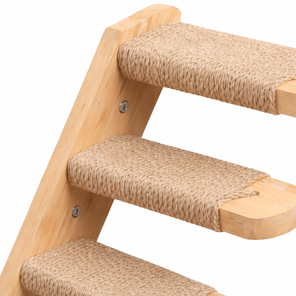 détail marche sisal arbre a chat murale bois