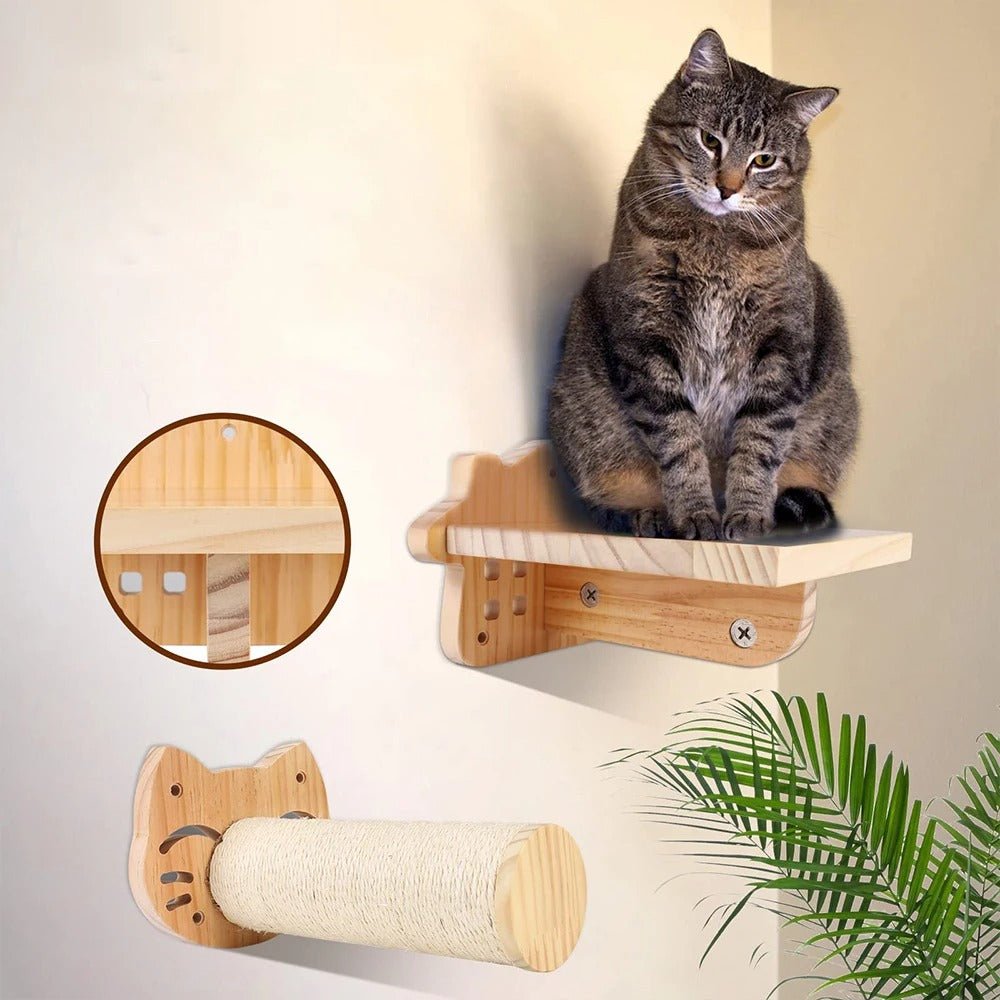 ARBRE À CHAT PAS CHER - DUO EN BOIS - Passion Murale