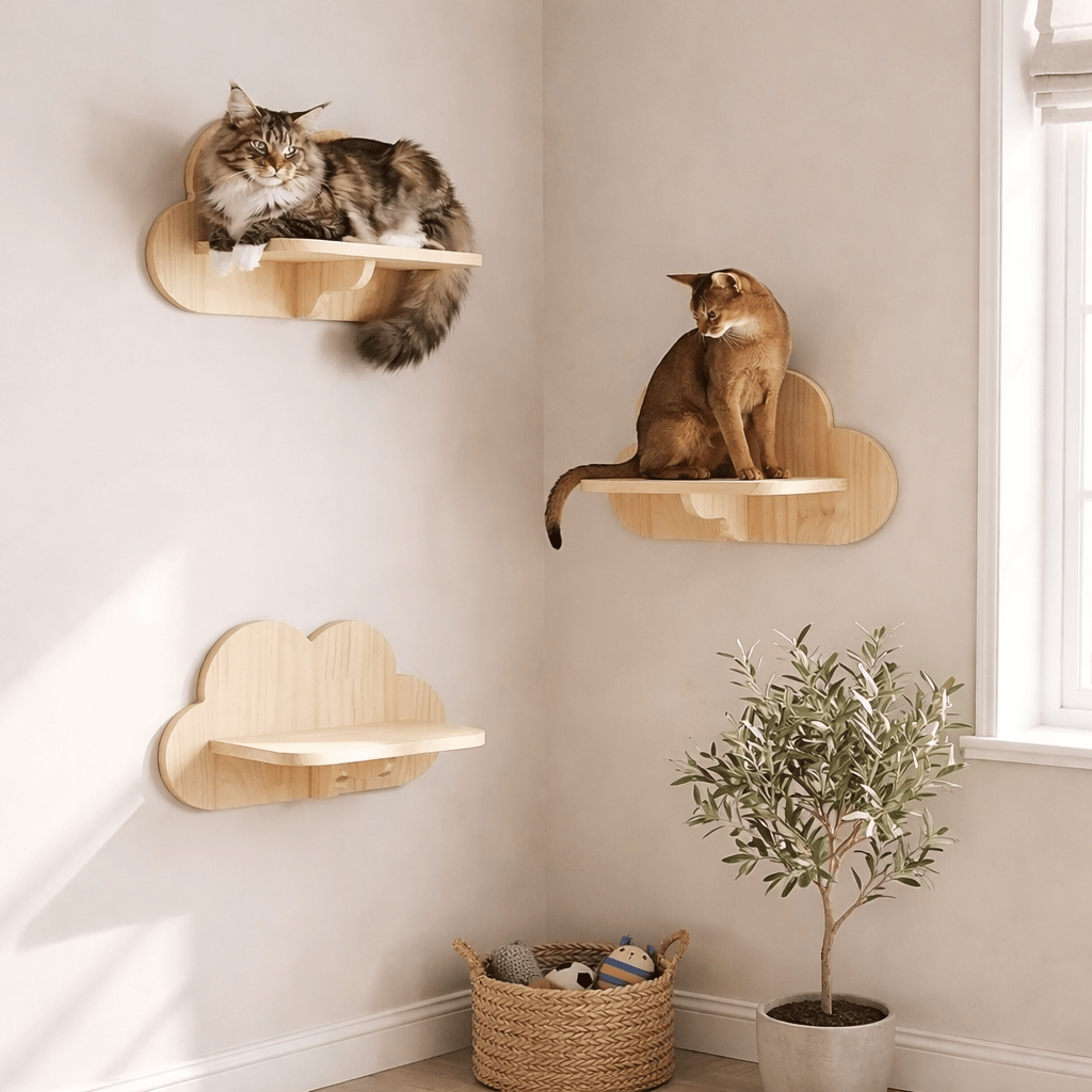 arbre à chat petit parcours mural chat bois