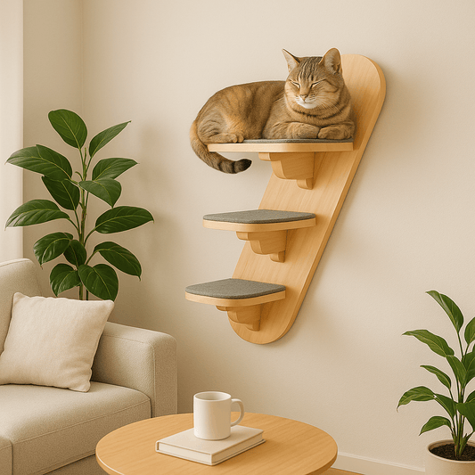 chat couché dans arbre chat mural Design
