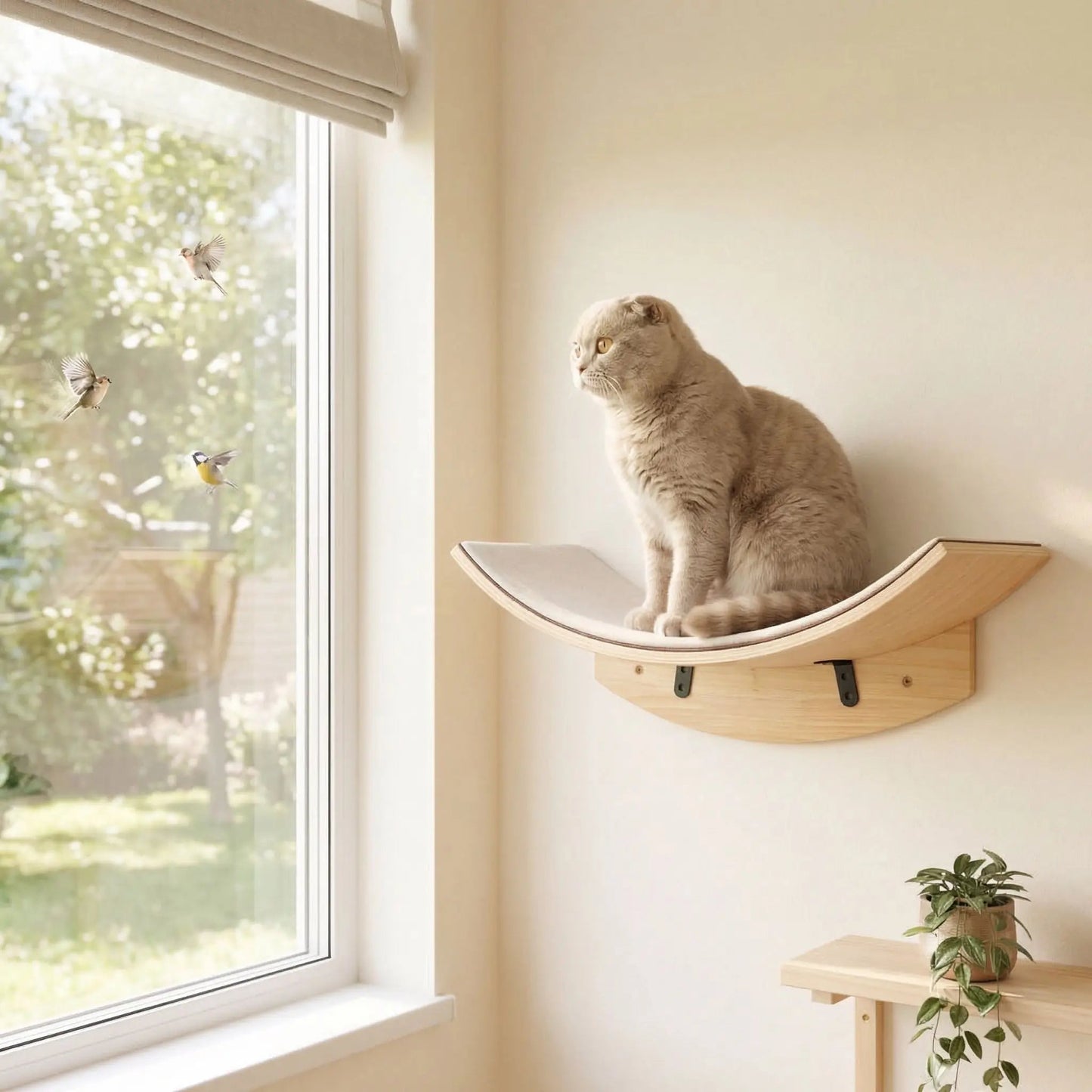 arbres à chat hamac mural pour chat près d'une fenêtre